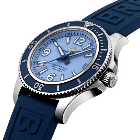 Breitling SuperOcean 36 Automatic Light Blue Dial Ladies Watch 